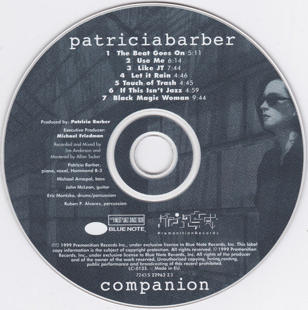 Patricia Barber - Companion (CD, Album, Dig) - Image 3