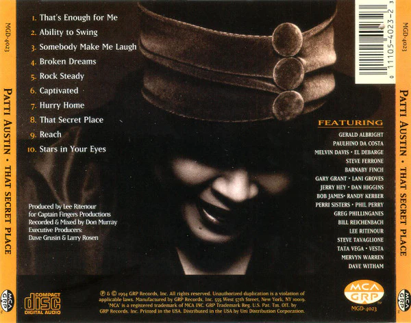 Patti Austin - That Secret Place (CD, Album) - Image 2