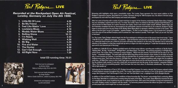 Paul Rodgers - Live - The Loreley Tapes (CD, Album) - Image 5