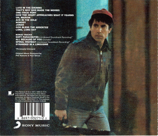 Paul Simon - One-Trick Pony (CD, Album, RE, RM, Exp) - Image 2