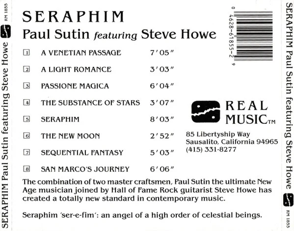 Paul Sutin featuring Steve Howe - Seraphim (CD, Album) - Image 2