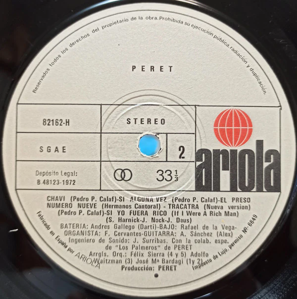 Peret - Peret (LP, Album) - Image 4