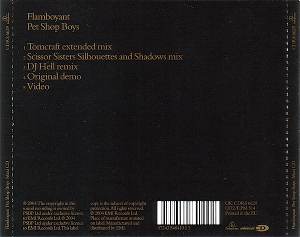 Pet Shop Boys - Flamboyant (CD, Maxi, Enh) - Image 3