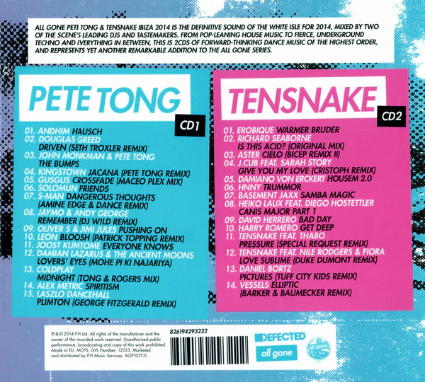 Pete Tong & Tensnake - All Gone Pete Tong & Tensnake Ibiza 2014 (2xCD, Mixed) - Image 2