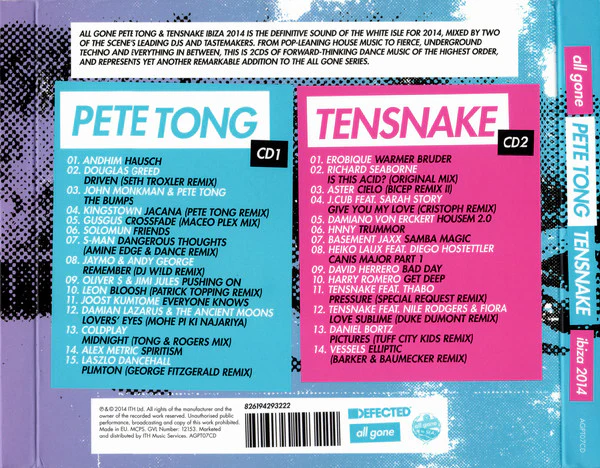 Pete Tong & Tensnake - All Gone Pete Tong & Tensnake Ibiza 2014 (2xCD, Mixed) - Image 3