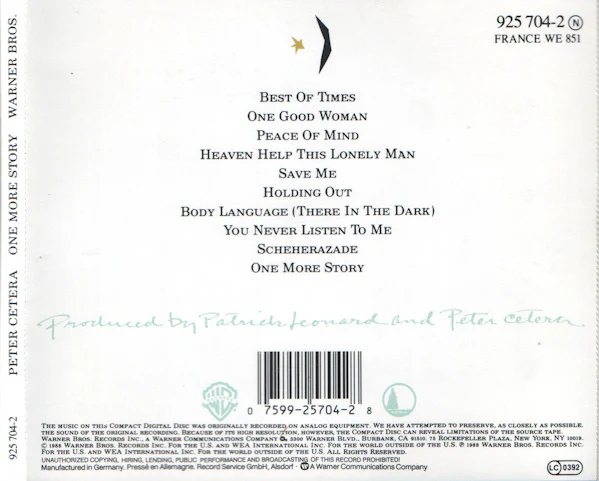 Peter Cetera - One More Story (CD, Album) - Image 2