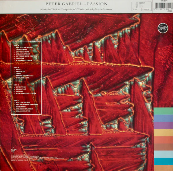 Peter Gabriel - Passion (2xLP, Album) - Image 2