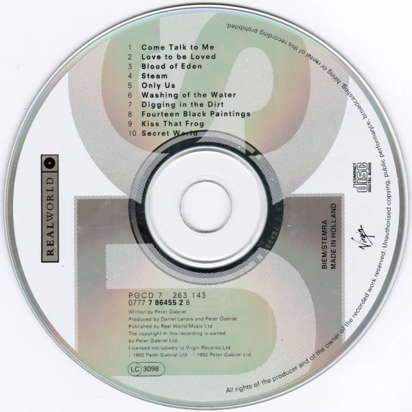 Peter Gabriel - Us (CD, Album) - Image 3