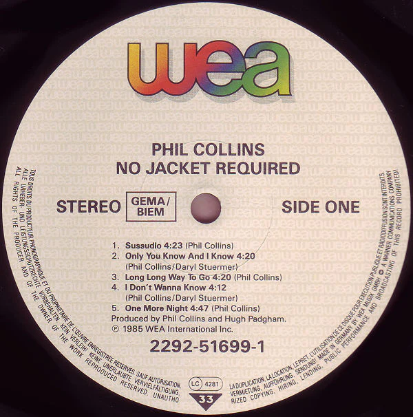 Phil Collins - No Jacket Required (LP, Album) - Image 5