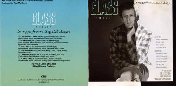 Philip Glass - Songs From Liquid Days (CD, Album, RE) - Image 2