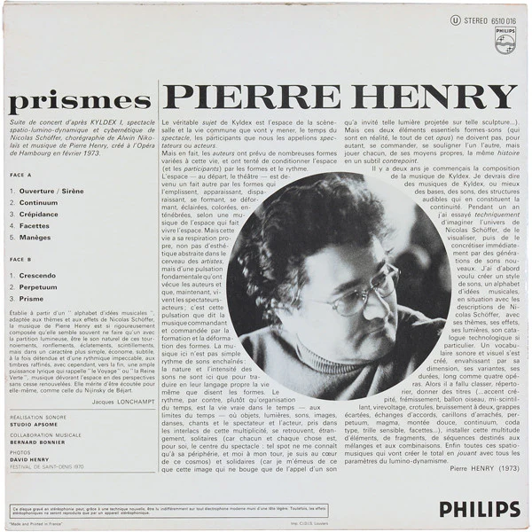 Pierre Henry - Prismes (LP) - Image 2