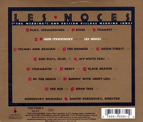 Pokrovsky Ensemble* - Les Noces (CD, Album) - Image 2