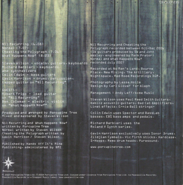 Porcupine Tree - Nil Recurring (CD, EP) - Image 2