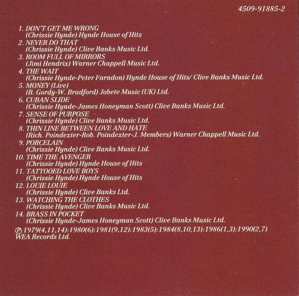 Pretenders* - Don't Get Me Wrong (14 Classic Tracks) (CD, Comp) - Image 4