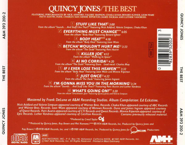 Quincy Jones - The Best (CD, Comp) - Image 2