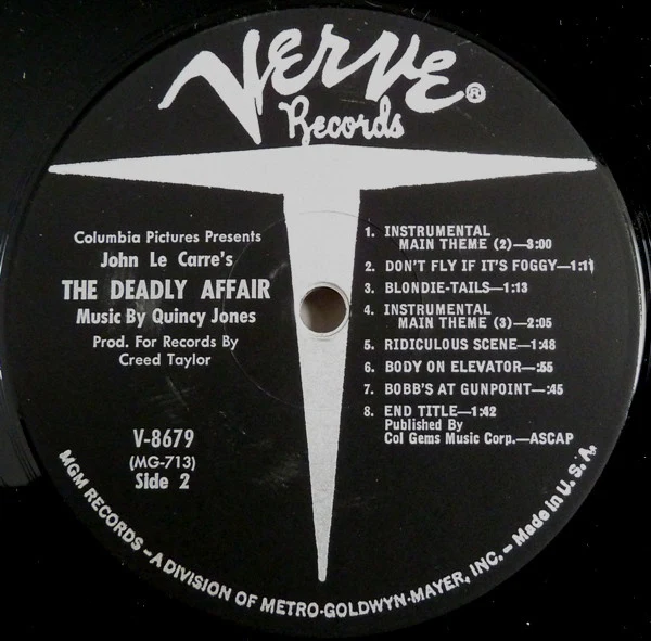 Quincy Jones - The Deadly Affair (The Original Sound Track Album) (LP, Album, Mono) - Image 4