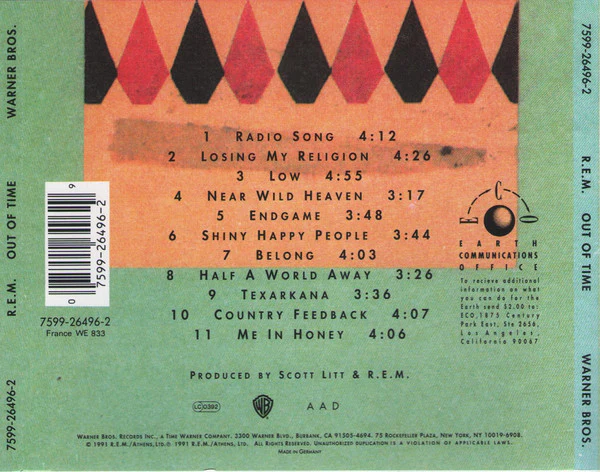R.E.M. - Out Of Time (CD, Album) - Image 2