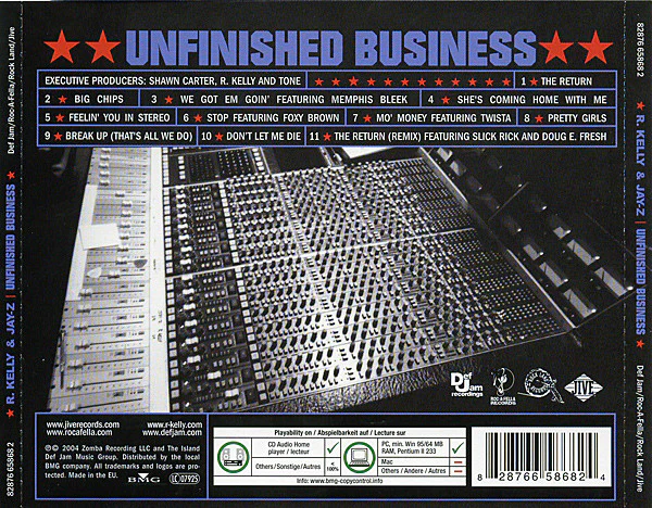 R. Kelly & Jay-Z - Unfinished Business (CD, Album, Enh) - Image 2
