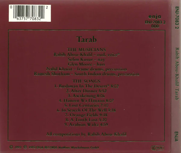 Rabih Abou-Khalil - Tarab (CD, Album) - Image 3
