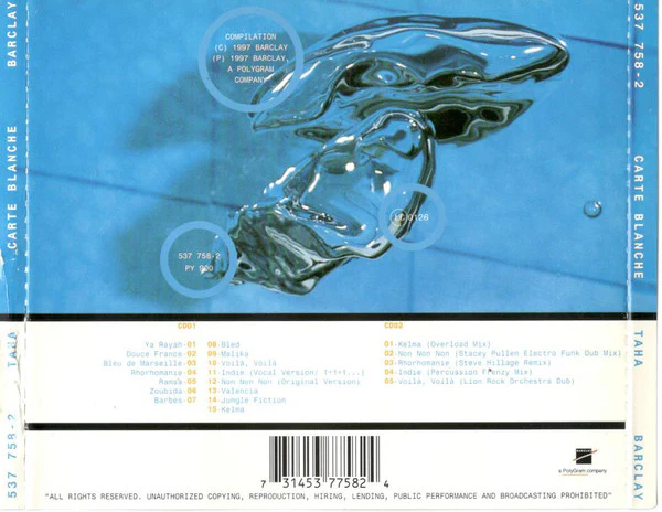 Rachid Taha & Carte De Séjour - Carte Blanche (2xCD, Comp) - Image 2