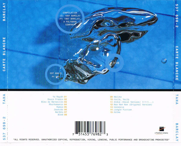 Rachid Taha & Carte De Séjour - Carte Blanche (CD, Comp, PMD) - Image 2