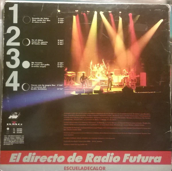 Radio Futura - El Directo De Radio Futura • Escueladecalor (2xLP, Album) - Image 2