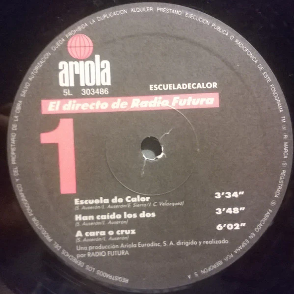Radio Futura - El Directo De Radio Futura • Escueladecalor (2xLP, Album) - Image 5