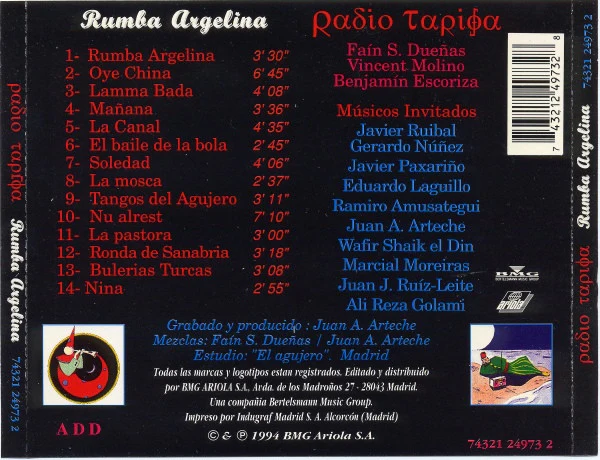 Radio Tarifa - Rumba Argelina (CD, Album, RE, RM) - Image 2