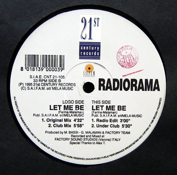 Radiorama - Let Me Be (12") - Image 4