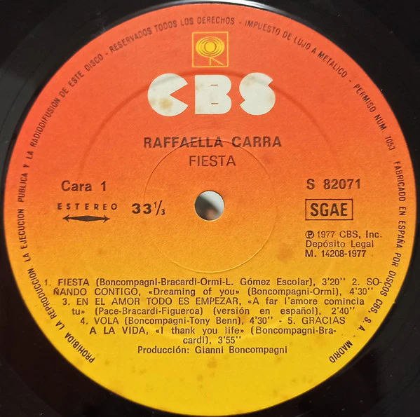 Raffaella Carra* - Fiesta (LP, Album) - Image 3