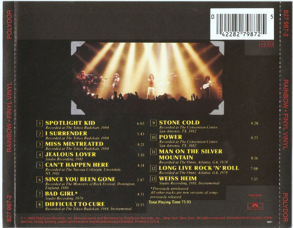 Rainbow - Finyl Vinyl (CD, Comp, RE, RP) - Image 2