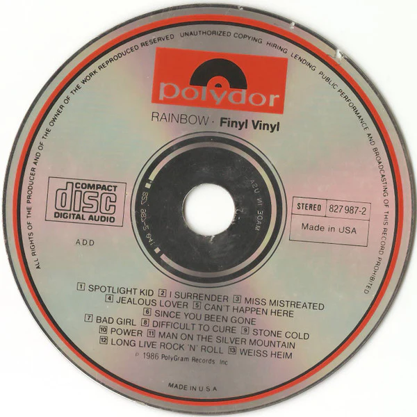Rainbow - Finyl Vinyl (CD, Comp, RE, RP) - Image 3