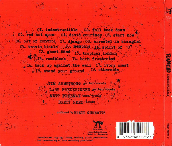 Rancid - Indestructible (CD, Album, Dig) - Image 4
