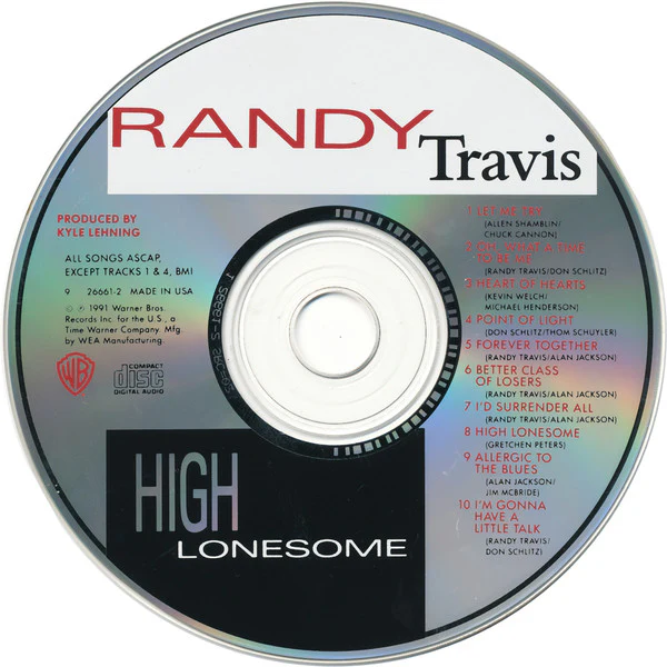 Randy Travis - High Lonesome (CD, Album) - Image 3