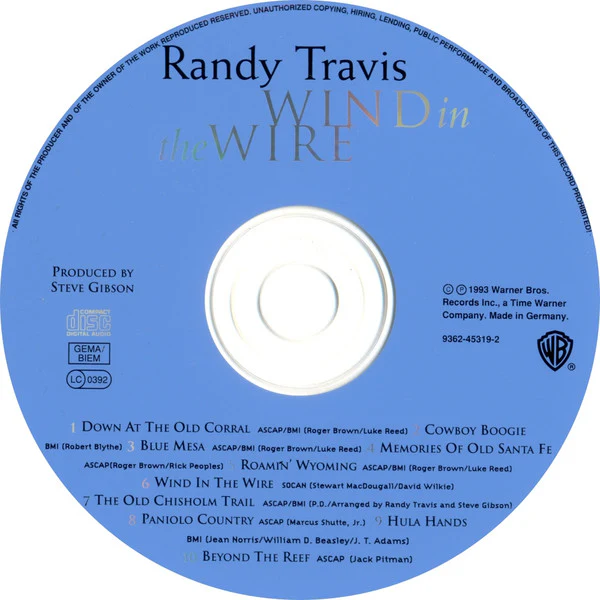 Randy Travis - Wind In The Wire (CD, Album) - Image 3