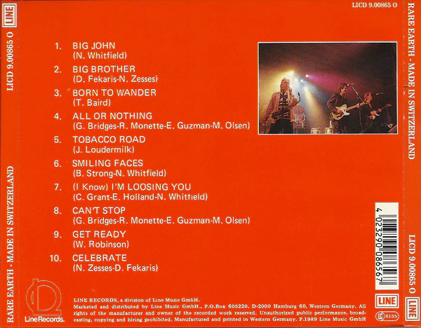 Rare Earth - Made In Switzerland (CD, Album) - Image 2