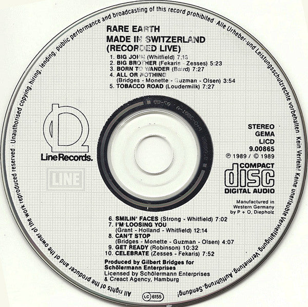 Rare Earth - Made In Switzerland (CD, Album) - Image 3