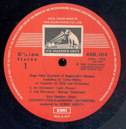 Ravi Shankar And Zubin Mehta And London Philharmonic Orchestra* - Raga Mala (Garland Of Ragas) (LP) - Image 3