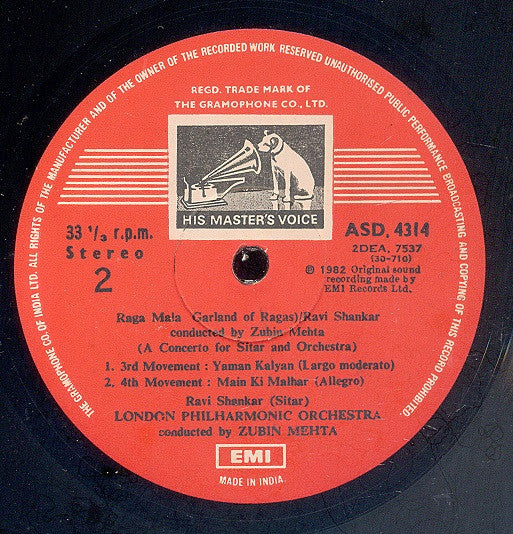 Ravi Shankar And Zubin Mehta And London Philharmonic Orchestra* - Raga Mala (Garland Of Ragas) (LP) - Image 4