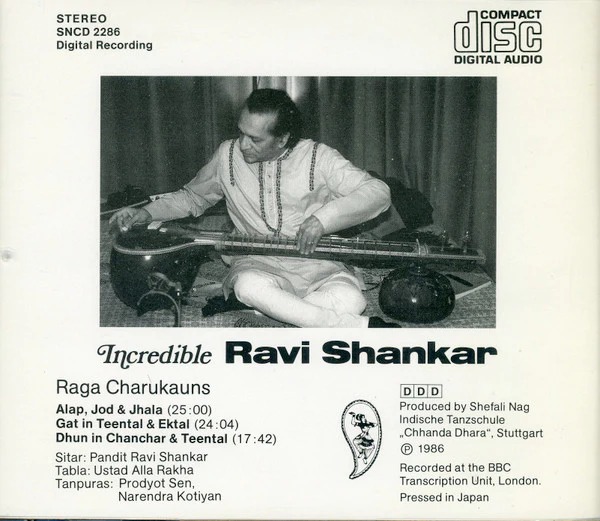 Ravi Shankar - Incredible Ravi Shankar - Raga Charukauns (CD, Album) - Image 2