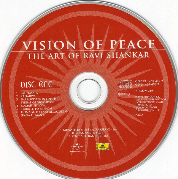 Ravi Shankar - Vision Of Peace: The Art Of Ravi Shankar (2xCD, Comp) - Image 4