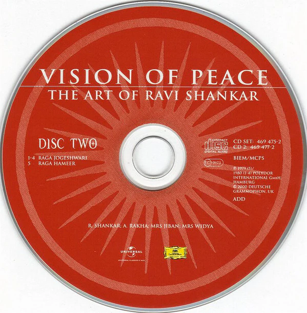 Ravi Shankar - Vision Of Peace: The Art Of Ravi Shankar (2xCD, Comp) - Image 5