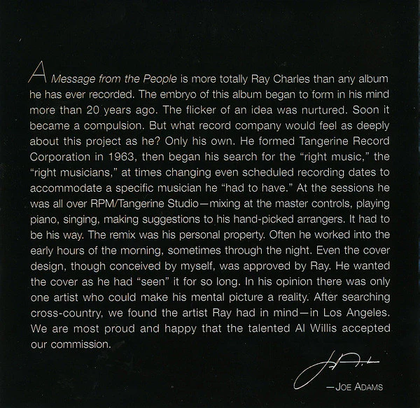 Ray Charles - A Message From The People (CD, Album, RE, RM) - Image 4