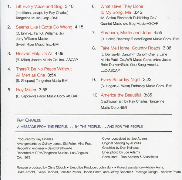 Ray Charles - A Message From The People (CD, Album, RE, RM) - Image 5