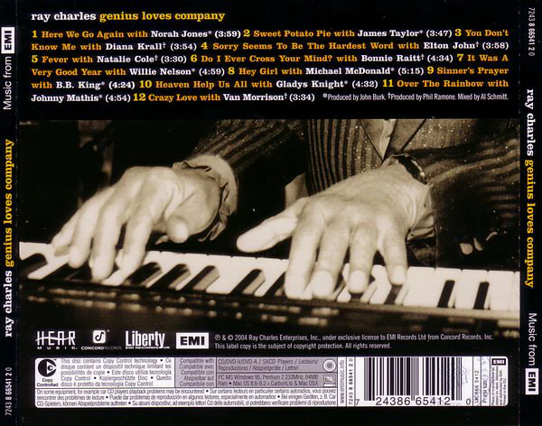 Ray Charles - Genius Loves Company (CD, Album, Copy Prot.) - Image 2