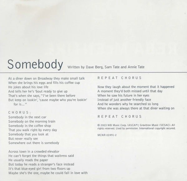 Reba McEntire - Somebody (CD, Promo) - Image 4