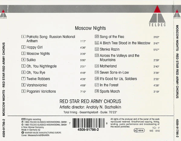 Red Star Red Army Chorus - Moscow Nights (CD, Album) - Image 2