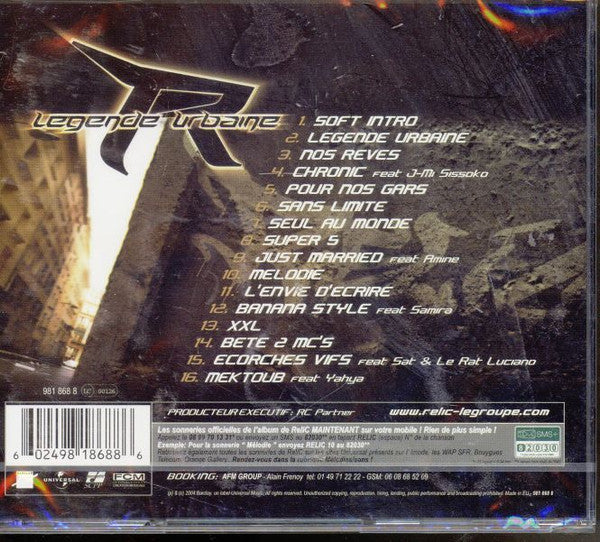 ReliC - Légende Urbaine (CD, Album) - Image 3