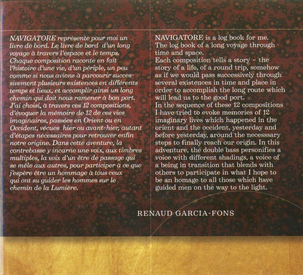 Renaud Garcia-Fons - Navigatore (CD, Album) - Image 3