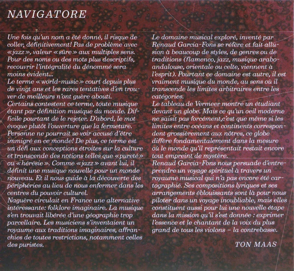 Renaud Garcia-Fons - Navigatore (CD, Album) - Image 5